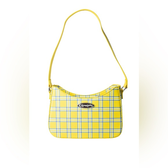 Clueless Yellow and Blue Plaid Shoulder Bag - Picture 1 of 7